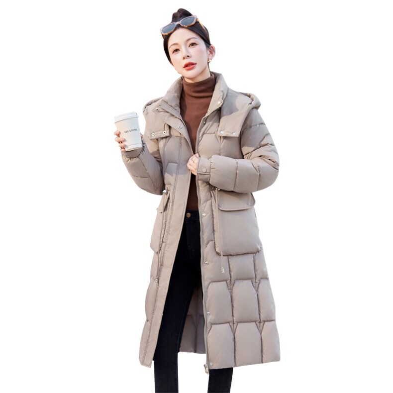 时尚保暖长款羽绒棉服显瘦修身女装棉衣外套,女装棉衣/棉服,利佳可人