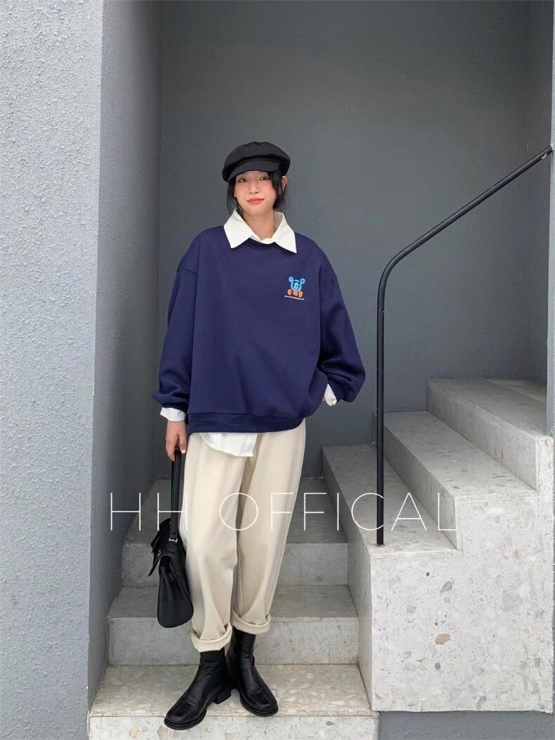 爆加婴儿绒圆领卫衣，女装卫衣/绒衫，hh