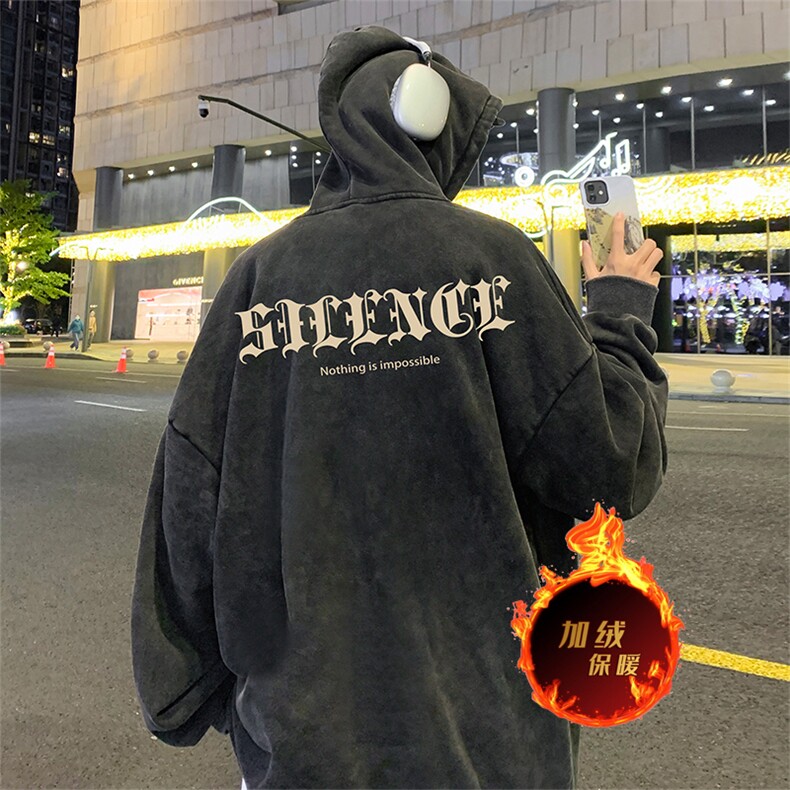 直播品质500克重磅美式做旧水洗卫衣SL1552-常规特P55加绒特P65,男装卫衣,电商A486