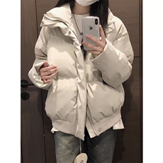 现货5W件冬季三防重磅硬挺boxy短款羽绒立领PU皮棉衣外套加厚棉服，男装棉衣，电商A486