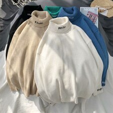 主推ins超火秋冬季高领毛衣男韩版宽松潮流bf中性针织衫813-p35,男装针织衫/毛衣,星座1008-2