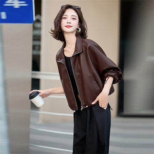跑量安哥拉小皮衣外套女2026春秋新款高级感炸街小个子机车服夹克图片