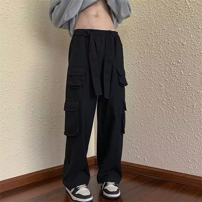 美式复古高街工装裤男直筒阔腿休闲裤时尚潮流ins长裤,男装休闲裤,星座716-3