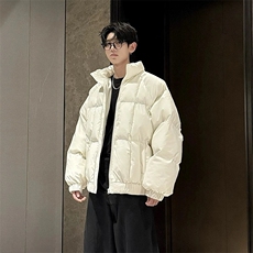 网图慎用吐司方格pu皮蓬松保暖棉服防水棉衣M2509-P95量大优，男装棉衣，星座1213