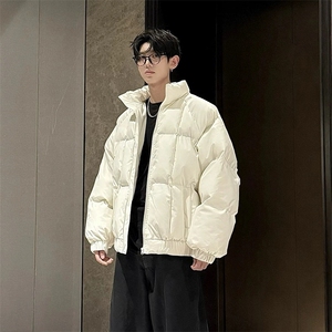 网图慎用吐司方格pu皮蓬松保暖棉服防水棉衣M2509-P95量大优图片