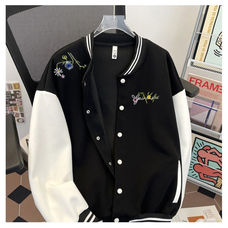J9934-P70美式嘻哈高质量刺绣宽松潮牌棒球服夹克图片