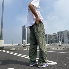 夏秋新款男士时尚潮流立体裁剪大口袋休闲裤慵懒风阔腿裤K026/P40，男装休闲裤，星座506