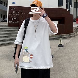 Q11152-P30 春夏季七分袖t恤男大码五分袖男短袖中袖图片