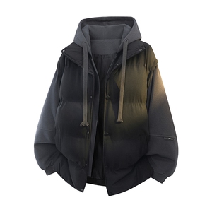 新款冬季羽绒棉服棉袄连帽假两件韩版宽松外套A436-2511-P85图片