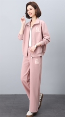 运动套装女早春穿搭2025新款春秋装搭配一整套休闲妈妈时尚两件套，女装套装/套裙，涵誉