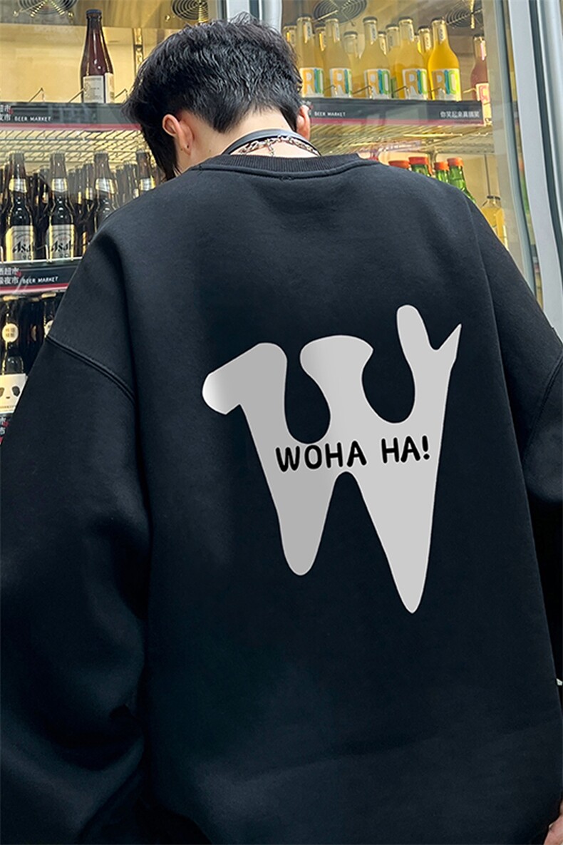 ！圆领卫衣港风长袖T恤男外套男WY126-P28,男装卫衣,电商B367