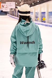 冬季大口袋连帽滑雪服男女同款加绒加厚防水防风保暖外套M25-P175图片