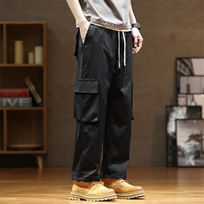 春夏新款工装休闲裤男宽松阔腿裤直筒裤CK2318-P50，男装工装外套，星座717