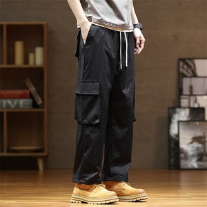 春夏新款工装休闲裤男宽松阔腿裤直筒裤CK2318-P50图片