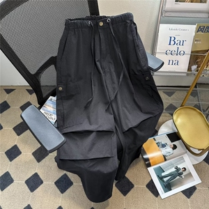 工装休闲裤男港风潮流高街帅气2024冬季新款ins宽松长裤K4774-P59图片