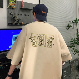 可设48小时发货 支持抖音得物来样二开230克重磅美式短袖t恤MT338图片