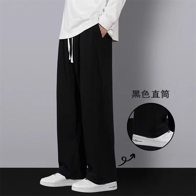 1506/QK0150/P23鱼鳞仿棉面料柔软舒适直筒裤足码对图图片