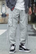 2021春秋季新外景日系大码大口袋潮牌收脚工装九分休闲裤K227-P65，男装休闲裤，电商A001