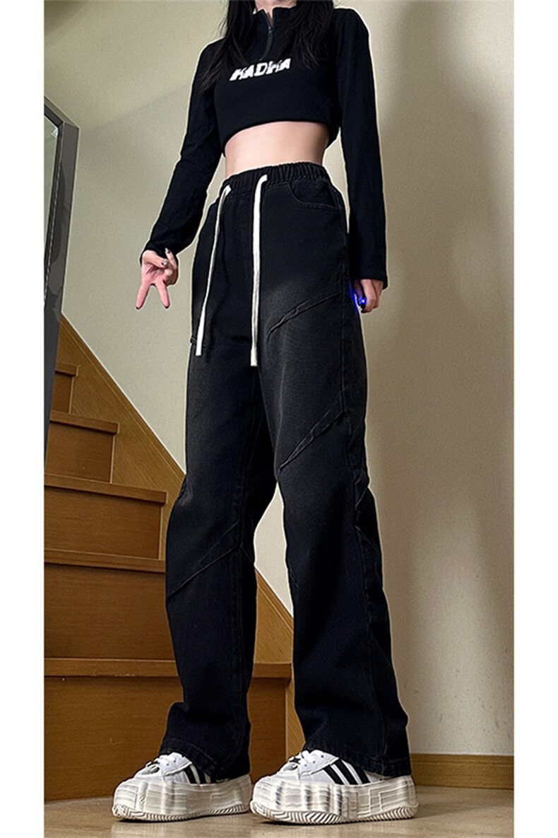 春季新款港风美式高街抖音品质休闲牛仔裤潮XZ213-NZ335-P60控78,男装牛仔裤,星座213
