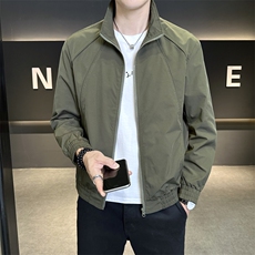 韩版秋装外套行政上衣服潮牌痞帅休闲立领工装夹克JK9213P90控138，男装夹克，星座914