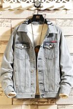 春季牛仔夹克男士外套春秋季新款韩版潮流修身衣服男装8163-P85，男装夹克，电商A318