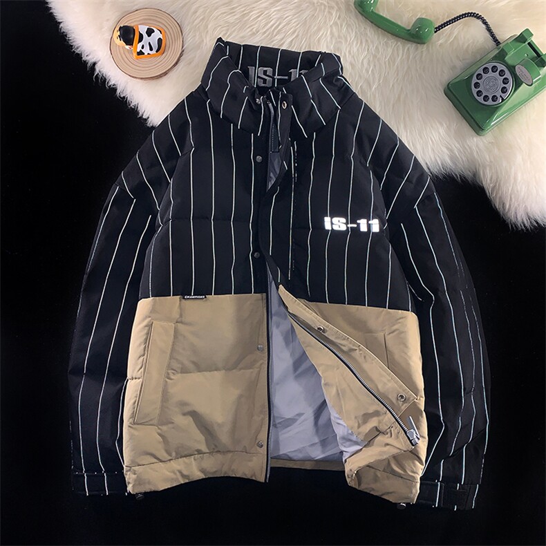羽绒服男大码休闲拼接保暖上衣冬季潮牌高街帅气7086P285限398,男装羽绒服,电商A089-1