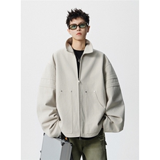 W8597 P100 控158 春装铆钉巴恩风帆布金属双拉链夹克外套男,男装夹克,电商B205,电商基地 W8597 P100 控158 春装铆钉巴恩风帆布金属双拉链夹克外套男,男装夹克,电商B205,电商基地