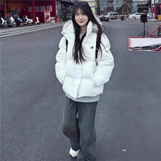 【高品质】可拆卸毛领羽绒棉服情侣美式厚外套棉衣2568特P90网图，男装棉衣，电商B245
