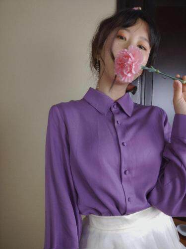 春夏百搭衬衣，女装，蓝衣可