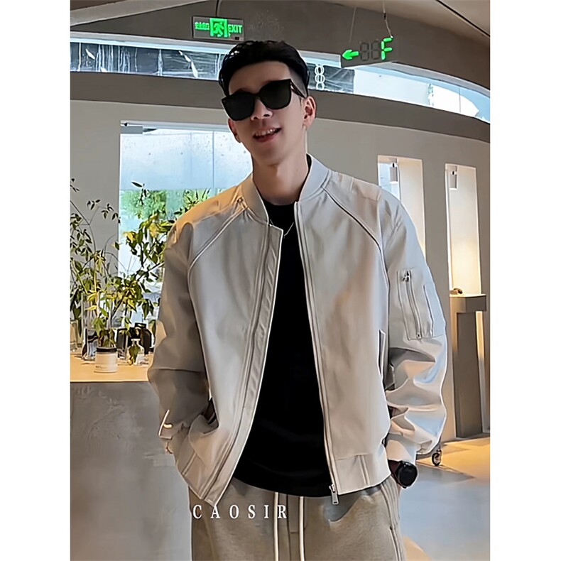 706-1-JK6197-P85特P现货秋季美式短款飞行夹克棒球服外套,男装夹克,星座706-1