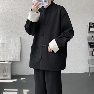 高品质新中式加厚外套褂子男风情侣外套 JK1330P128图片