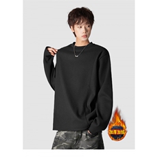 长袖男士t恤冬季半高领保暖衣服青少年加绒打底衫WY0215-P45，男装T恤，星座308B-2