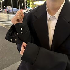秋季青春流行男夹克文艺潮金属纽扣西服夹克外套W130P75，男装夹克，星座1116-2