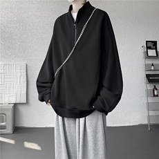 现货WY5532-P46特M-5XL高品质解构拉链立领卫衣，男装卫衣，电商D232