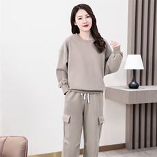 欧货2026春季新款工装时尚休闲上衣+运动长裤，女装运动套装，凯瑟曼