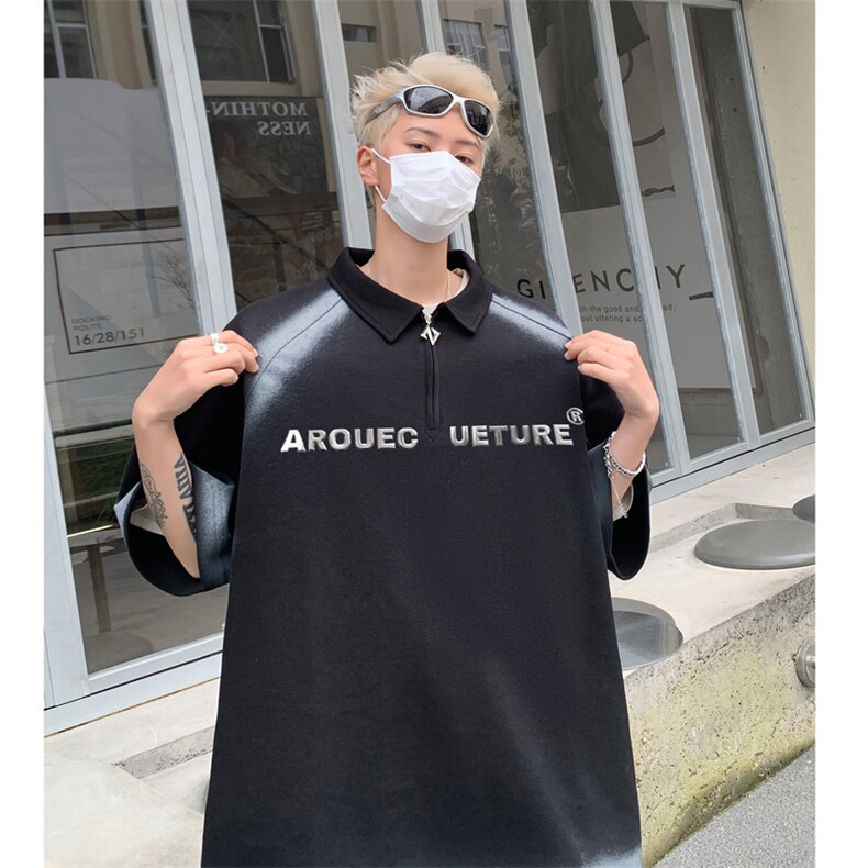 polo衫短袖t恤男夏季宽松休闲半拉链体恤衫XZ514-2-202483-P63,男装T恤,星座514-2(原B239)