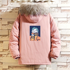MM48042-P130冬季大毛领衣男士大码加厚袄男服砖墙挂拍，男装棉衣，电商A040A
