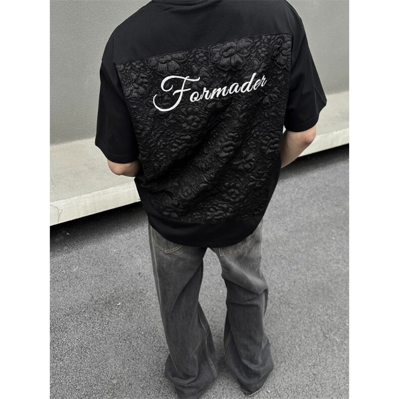 现货~自制~小香风浮雕短袖t恤设计感小众重磅半袖上衣DX088P50，男装T恤，星座908