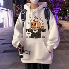 CM082P60新品重磅纯棉连帽卫衣秋冬外套卡通印花帽衫港风外套，男装卫衣，星座304A-1