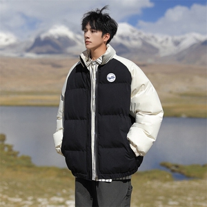 现货 抖音得物可供视频 三防加厚羽绒拼接棉衣外套面包棉服 86627图片
