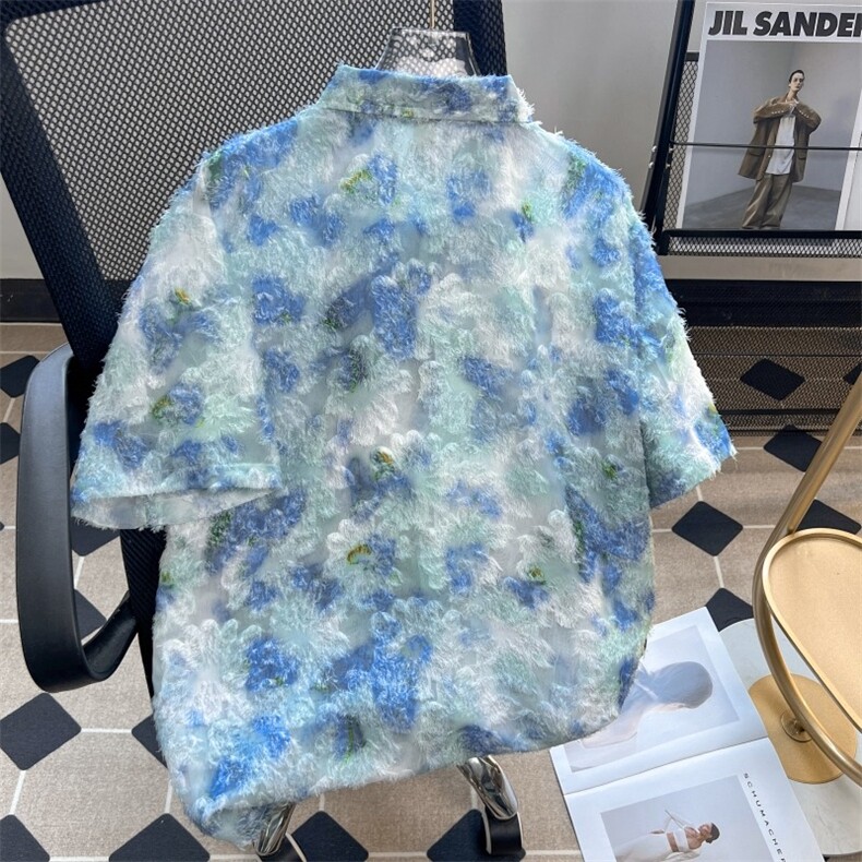 春夏季新款男女士韩版扎染衬衫C531P40,男装衬衫,星座1116-2