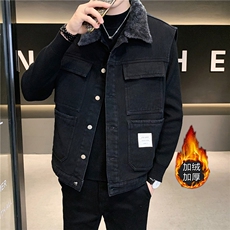 MJ215J-P68-限价98M-5XL现货男士得物马夹背心外套牛仔cityboy，男装背心/马甲，星座103A