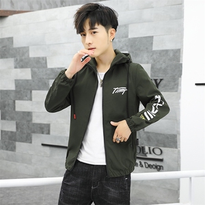 男士外套秋季夹克男装韩版修身上衣连帽工装休闲服H8802图片