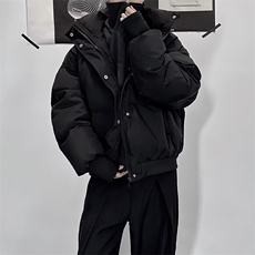 时尚简约假两件棉衣日系百搭慵懒原宿文艺潮流流行insMY95-P90，男装棉衣，电商C216
