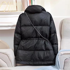 2021年新款女士羽绒服冬短款小香风收腰气质修身小个子立领白鸭绒，女装羽绒服，潮品会