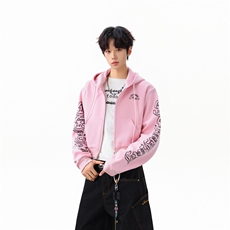 【现货】XZ1218WT8003特价P50美式潮流个性印花卫衣外套，女装短外套，星座1218（原611-3）