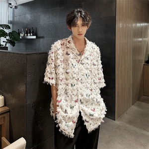 流苏蝴蝶潮男衬衫  A071-C85-P45图片