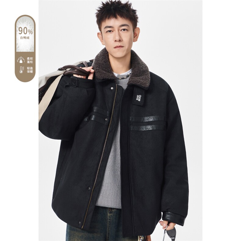 2025冬季新款港风无影大码90%白鸭绒羽绒服M-3XLG9901-特P259,男装羽绒服,电商A022
