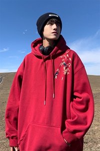 冬季刺绣卫衣男宽松连帽D329-QM650-特P55控88图片