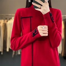 半高领羊毛衫女2024年新款秋冬纯色加厚内搭洋气打底衫，女装羊毛衫，蒙特羊绒